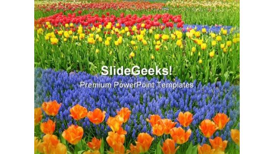 Garden Of Flowers Nature PowerPoint Themes And PowerPoint Slides 0511