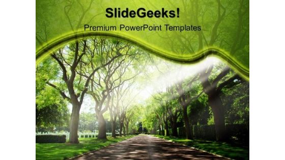 Garden Pathway Nature PowerPoint Templates And PowerPoint Themes 0512