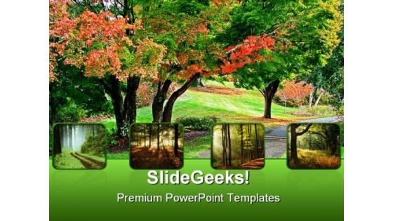 Garden Pathway Nature PowerPoint Themes And PowerPoint Slides 0411