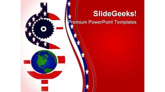 Gear And Dollar Global Symbol PowerPoint Themes And PowerPoint Slides 0511