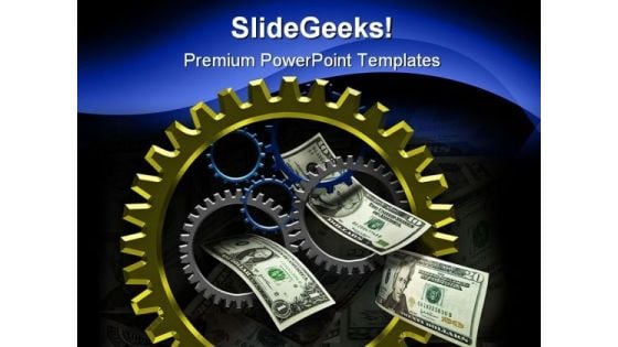 Gear And Money Business PowerPoint Templates And PowerPoint Backgrounds 0611