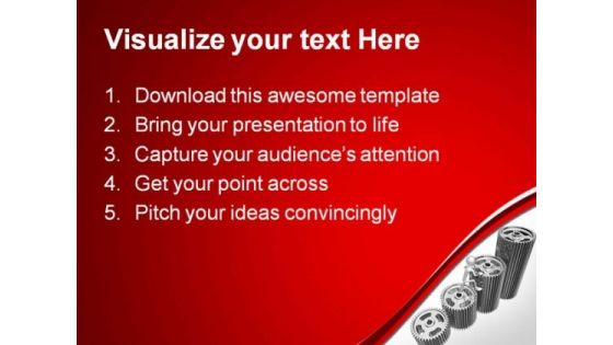 Gear Graph Business PowerPoint Themes And PowerPoint Slides 0411