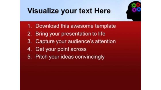Gear Mind Communication PowerPoint Templates And PowerPoint Themes 0312