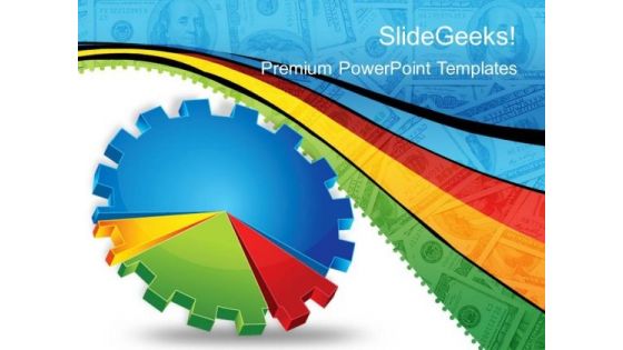 Gear Pie Chart Industrial PowerPoint Templates And PowerPoint Themes 0212