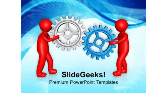 Gear Process With Joint Effort PowerPoint Templates Ppt Backgrounds For Slides 0613 Gear Process With Joint Effort PowerPoint Templates Ppt Backgrounds For Slides 0613