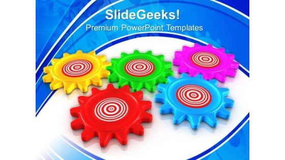 Gear Target Gearwheels PowerPoint Templates And PowerPoint Themes 0712