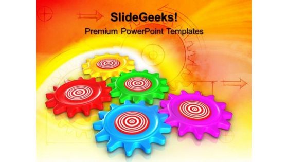 Gear Target Leadership PowerPoint Templates And PowerPoint Themes 0612