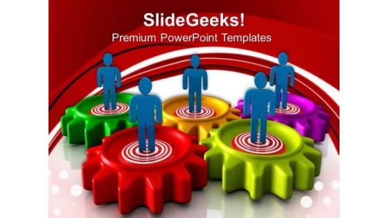 Gear Target Person Business PowerPoint Templates And PowerPoint Themes 0612