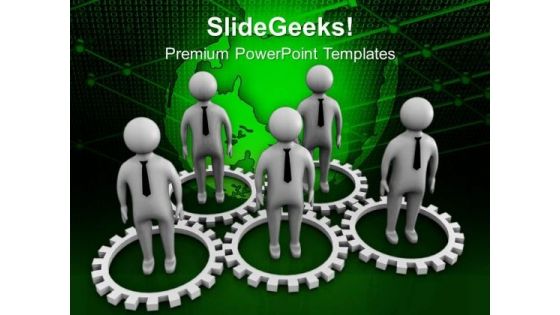 Gear Team Business Concept PowerPoint Templates Ppt Backgrounds For Slides 0513