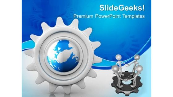 Gear Teamwork Business PowerPoint Templates And PowerPoint Themes 0612