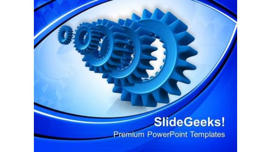 Gear Technology Is Symbol For Continuity PowerPoint Templates Ppt Backgrounds For Slides 0613