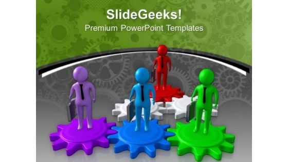 Gear The Business With Right Employee PowerPoint Templates Ppt Backgrounds For Slides 0713
