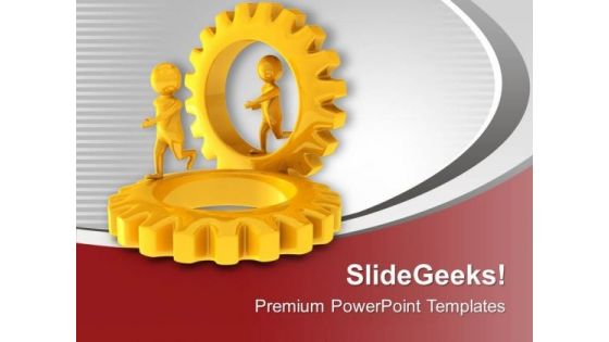 Gear The Individual Process PowerPoint Templates Ppt Backgrounds For Slides 0613