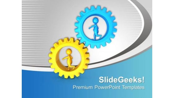 Gear The Process With Growth PowerPoint Templates Ppt Backgrounds For Slides 0613