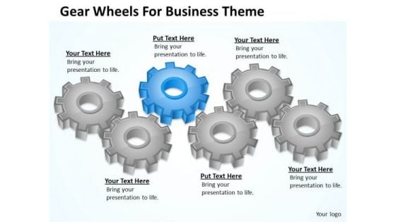 Gear Wheels For Business Theme Ppt Plan Ideas PowerPoint Slides