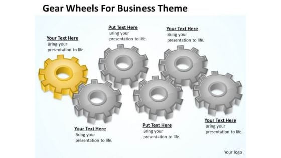 Gear Wheels For Business Theme Ppt Plan PowerPoint Slides