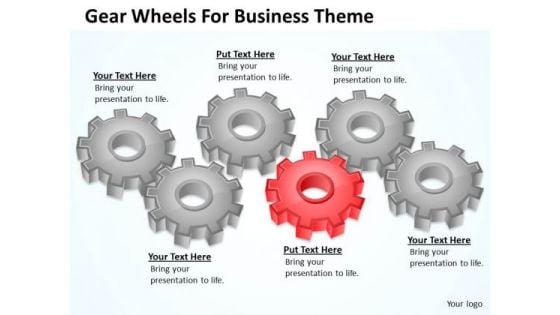 Gear Wheels For Business Theme Ppt Plan Summary PowerPoint Slides