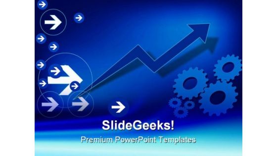 Gear With Arrow Background PowerPoint Themes And PowerPoint Slides 0511