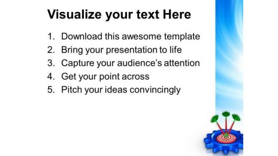 Gear With Dart PowerPoint Templates And PowerPoint Themes 1012
