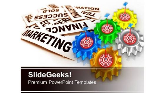 Gear With Target Gearwheels PowerPoint Templates And PowerPoint Themes 0712