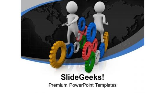 Gear Your Business With New Thoughts PowerPoint Templates Ppt Backgrounds For Slides 0413 Gear Your Business With New Thoughts PowerPoint Templates Ppt Backgrounds For Slides 0413