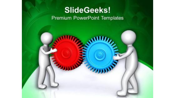 Gear Your Business With Partner PowerPoint Templates Ppt Backgrounds For Slides 0613