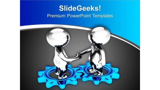 Gear Your Business With Partnership PowerPoint Templates Ppt Backgrounds For Slides 0613