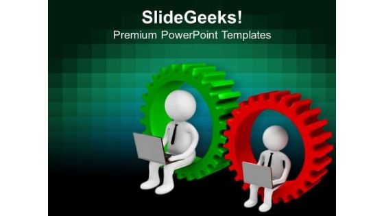 Gear Your Business With Strategy PowerPoint Templates Ppt Backgrounds For Slides 0613