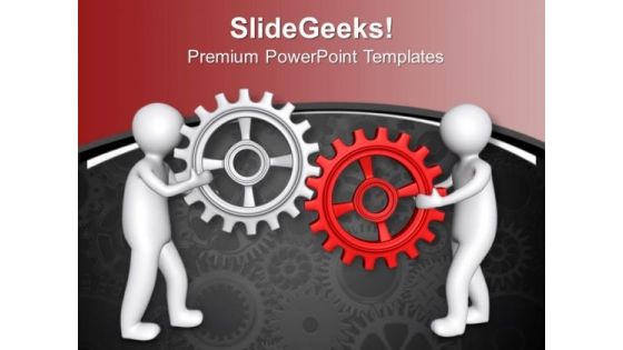 Gear Your Partnership For Business PowerPoint Templates Ppt Backgrounds For Slides 0713