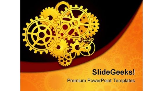 Gears02 Industrial PowerPoint Themes And PowerPoint Slides 0511