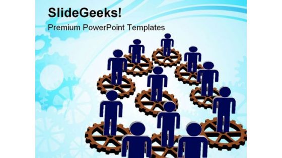 Gears And Men Industrial PowerPoint Themes And PowerPoint Slides 0511