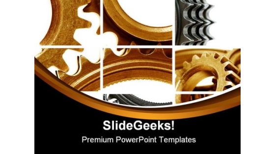 Gears Composition Industrial PowerPoint Templates And PowerPoint Backgrounds 0411