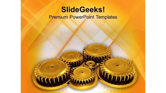 Gears For Business Process PowerPoint Templates Ppt Backgrounds For Slides 0613