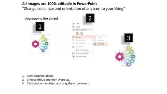 Gears For Teamwork And Process Control PowerPoint Template