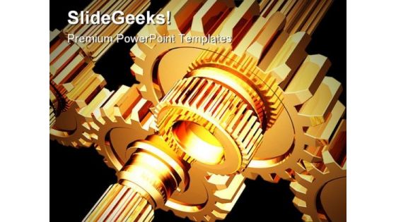 Gears Industrial PowerPoint Background And Template 1210