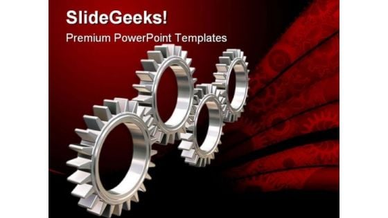 Gears Industrial PowerPoint Template 0810