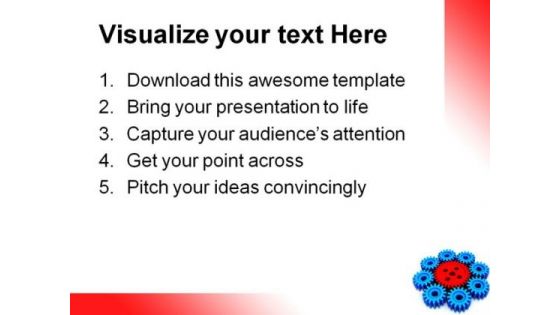 Gears Leadership Industrial PowerPoint Themes And PowerPoint Slides 0711