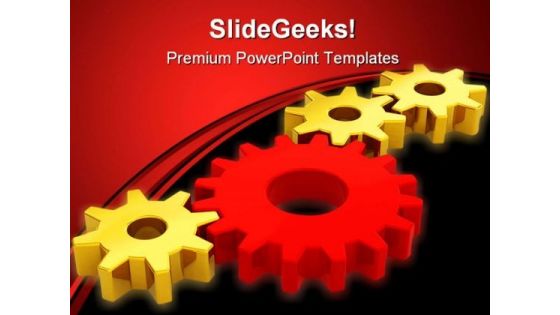 Gears Success Concept Industrial PowerPoint Themes And PowerPoint Slides 0411