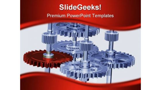 Gears Symbol PowerPoint Template 0810