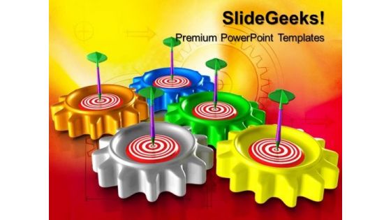 Gears Target Business PowerPoint Templates And PowerPoint Themes 0712 Gears Target Business PowerPoint Templates And PowerPoint Themes 0712