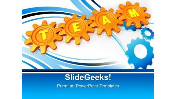 Gears Team Industrial PowerPoint Templates And PowerPoint Themes 0412