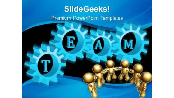 Gears Team Teamwork PowerPoint Templates And PowerPoint Themes 0412