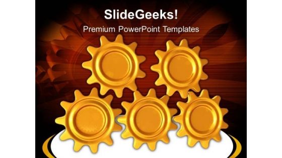 Gears Teamwork Abstract PowerPoint Templates And PowerPoint Themes 0512