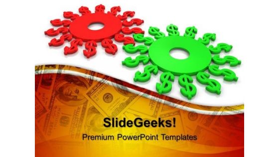 Gears With Dollar Teamwork PowerPoint Templates And PowerPoint Themes 0512 Gears With Dollar Teamwork PowerPoint Templates And PowerPoint Themes 0512