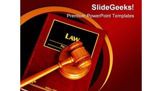 Geave Book Law PowerPoint Template 0810