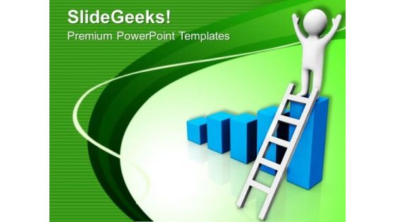 Get Right Ladder To Find Winner Position PowerPoint Templates Ppt Backgrounds For Slides 0713