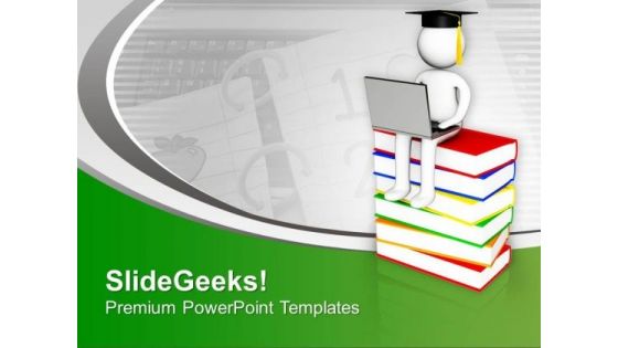 Get The Degree By Studying Books PowerPoint Templates Ppt Backgrounds For Slides 0613