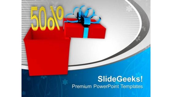 Get The Gift Of 50 Percent Off PowerPoint Templates Ppt Backgrounds For Slides 0513