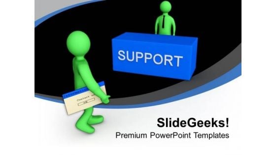 Get The Help From Support Team PowerPoint Templates Ppt Backgrounds For Slides 0813