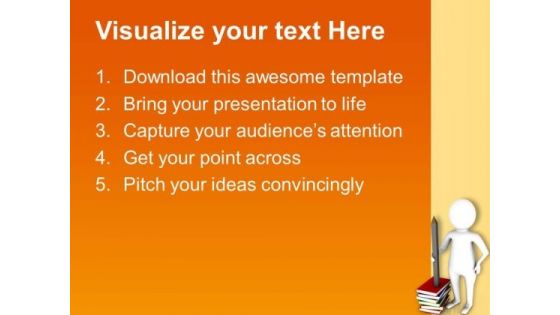 Get The Knowledge From Books PowerPoint Templates Ppt Backgrounds For Slides 0713